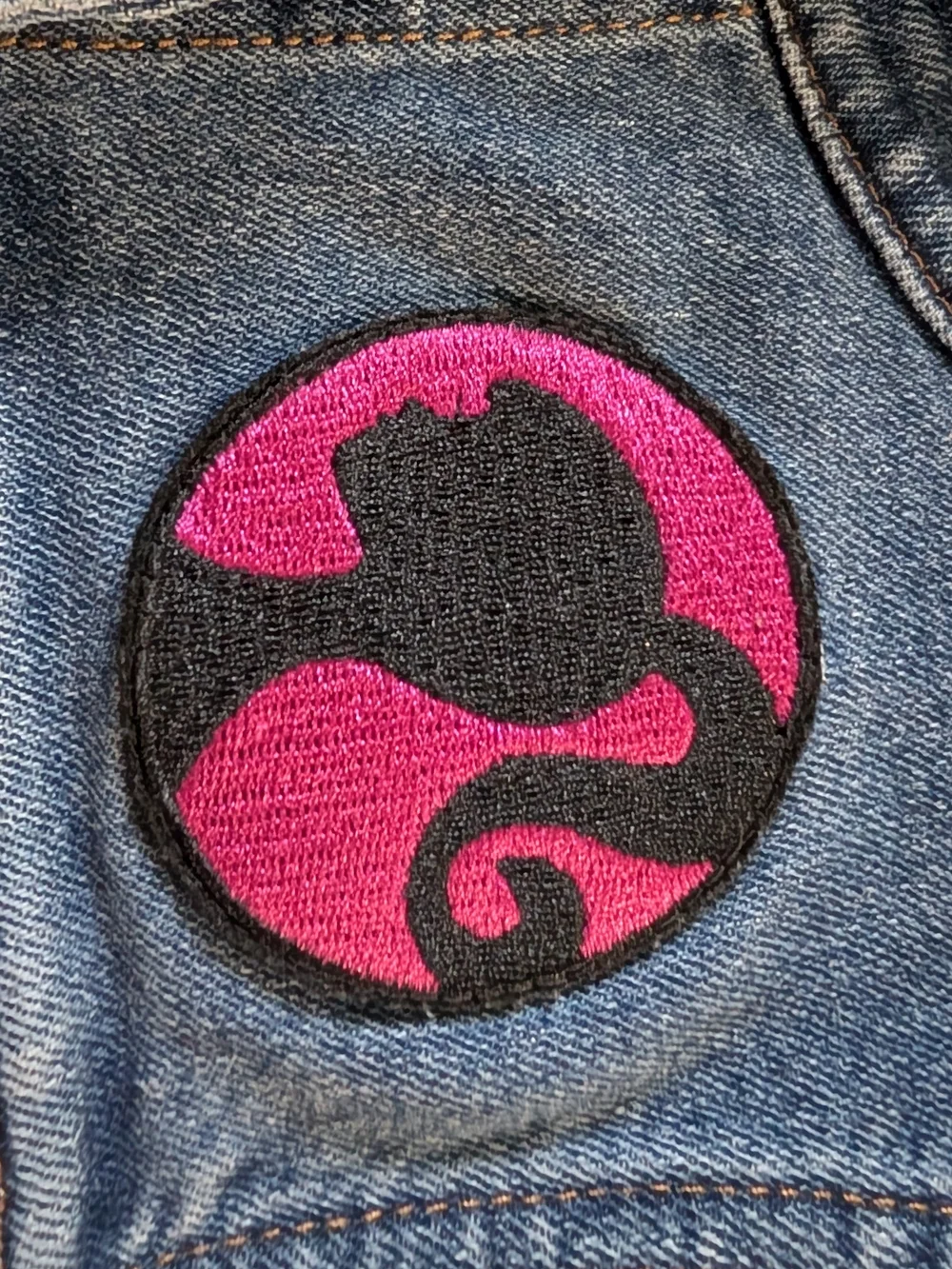 Barbie Dark Blue Denim Vest with Pink Logo Patch